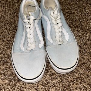 Vans Light Blue and White Sneakers